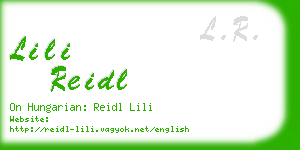 lili reidl business card